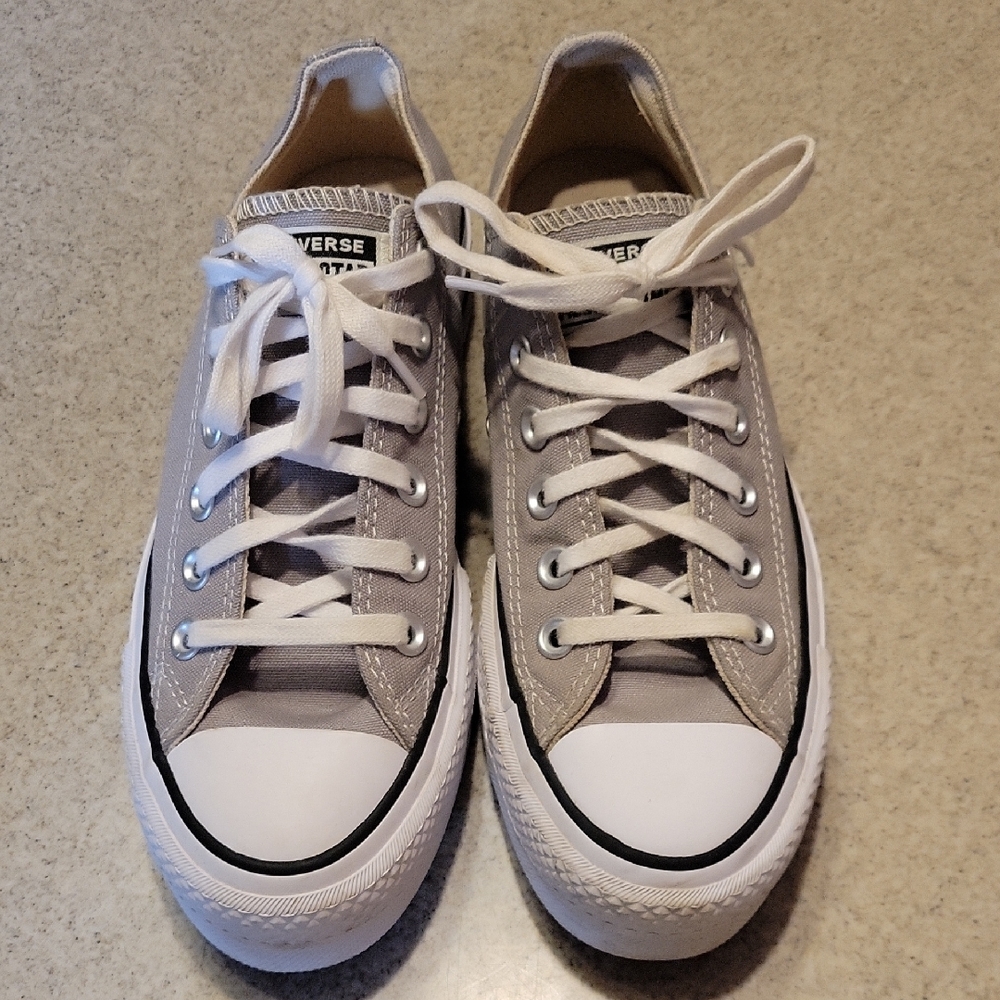 Converse Gray and White Athletic Shoes